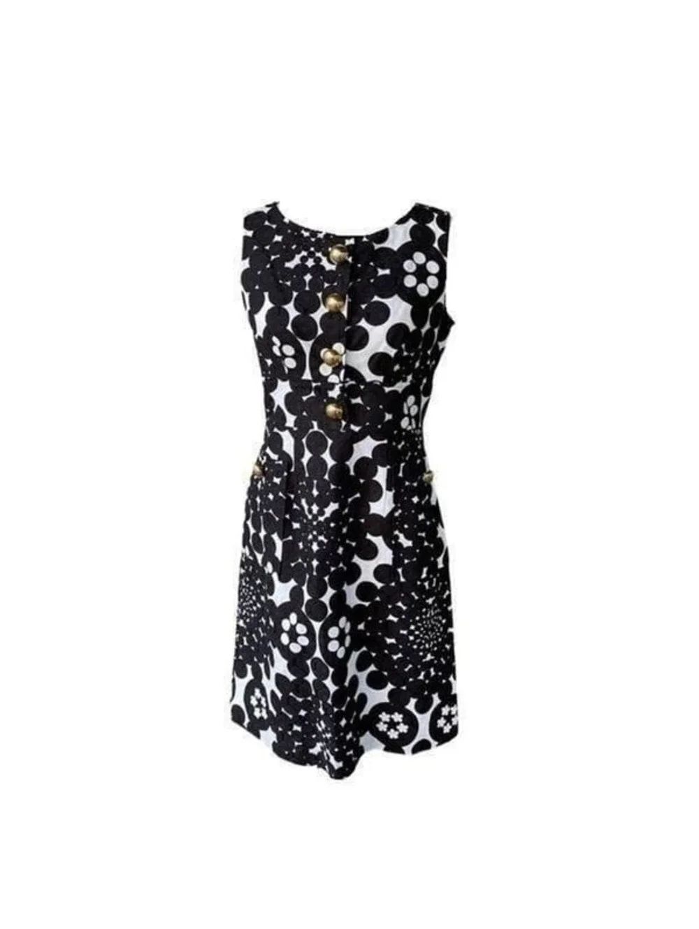 New! Eliza J Black and White Sleeveless Dress Sz 8P